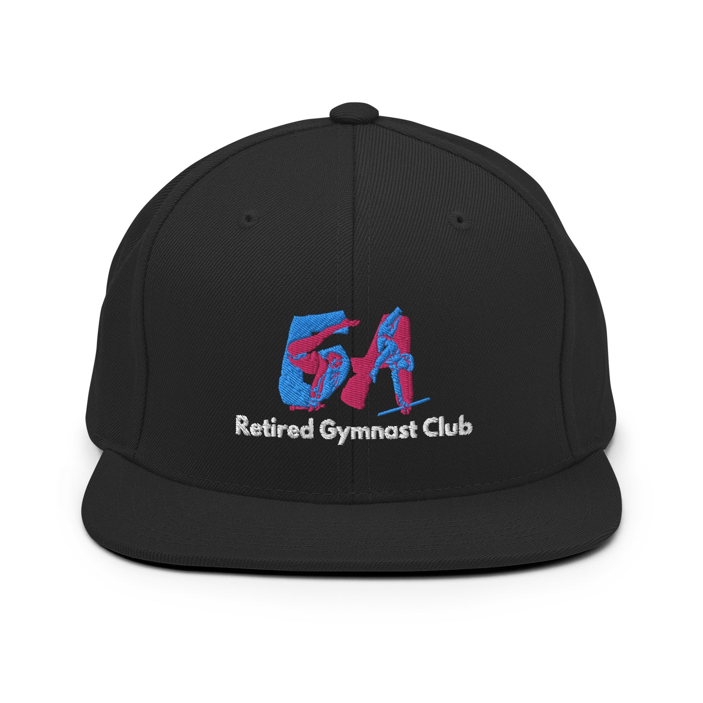 GA Retired Gymnast Club Aqua & Pink Logo Snapback Hat