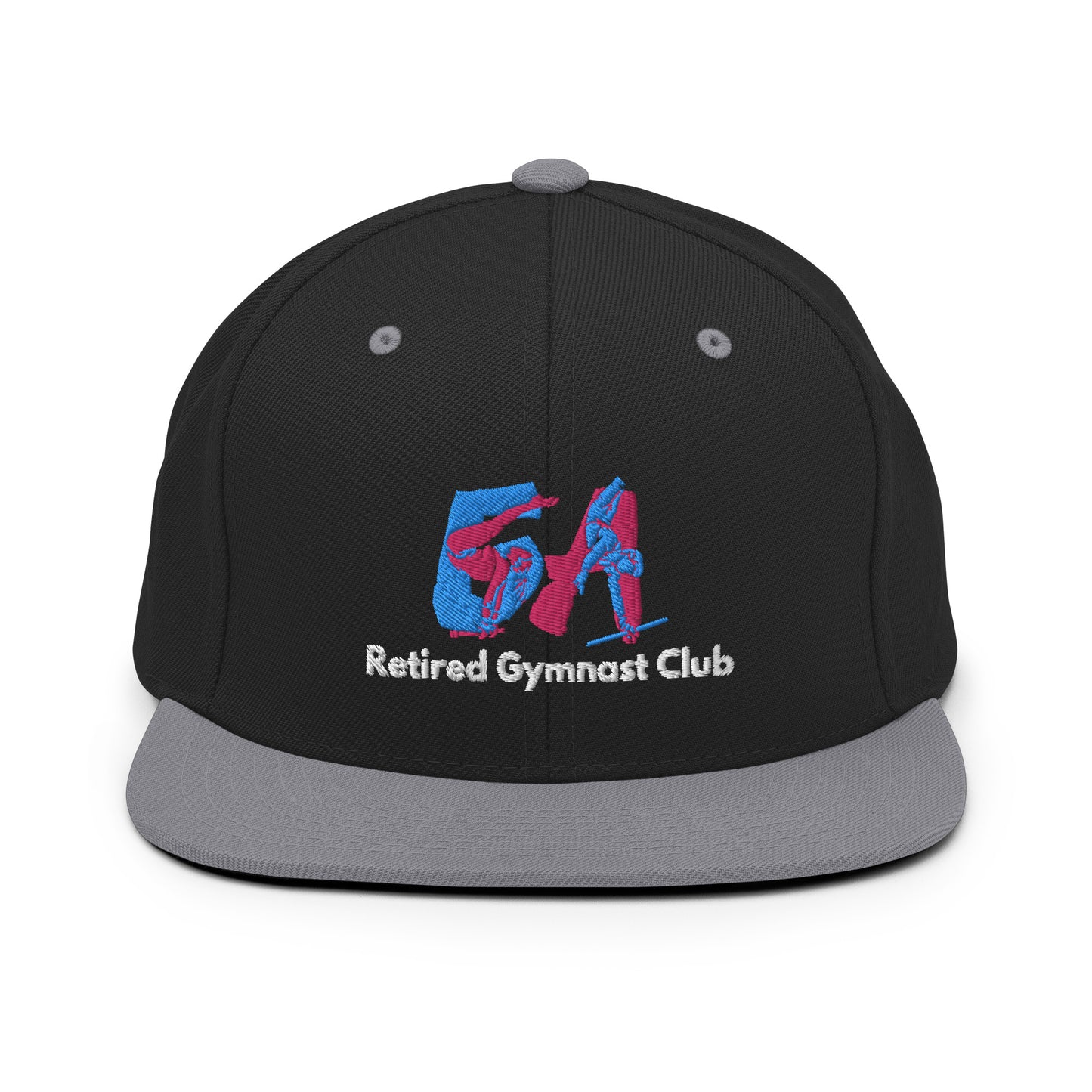 GA Retired Gymnast Club Aqua & Pink Logo Snapback Hat