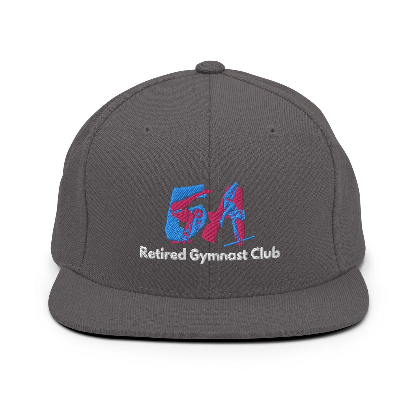 GA Retired Gymnast Club Aqua & Pink Logo Snapback Hat